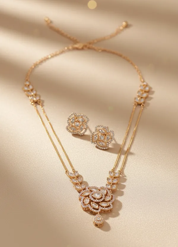 Rose_Gold_Brass_Necklace_Set_For_Women